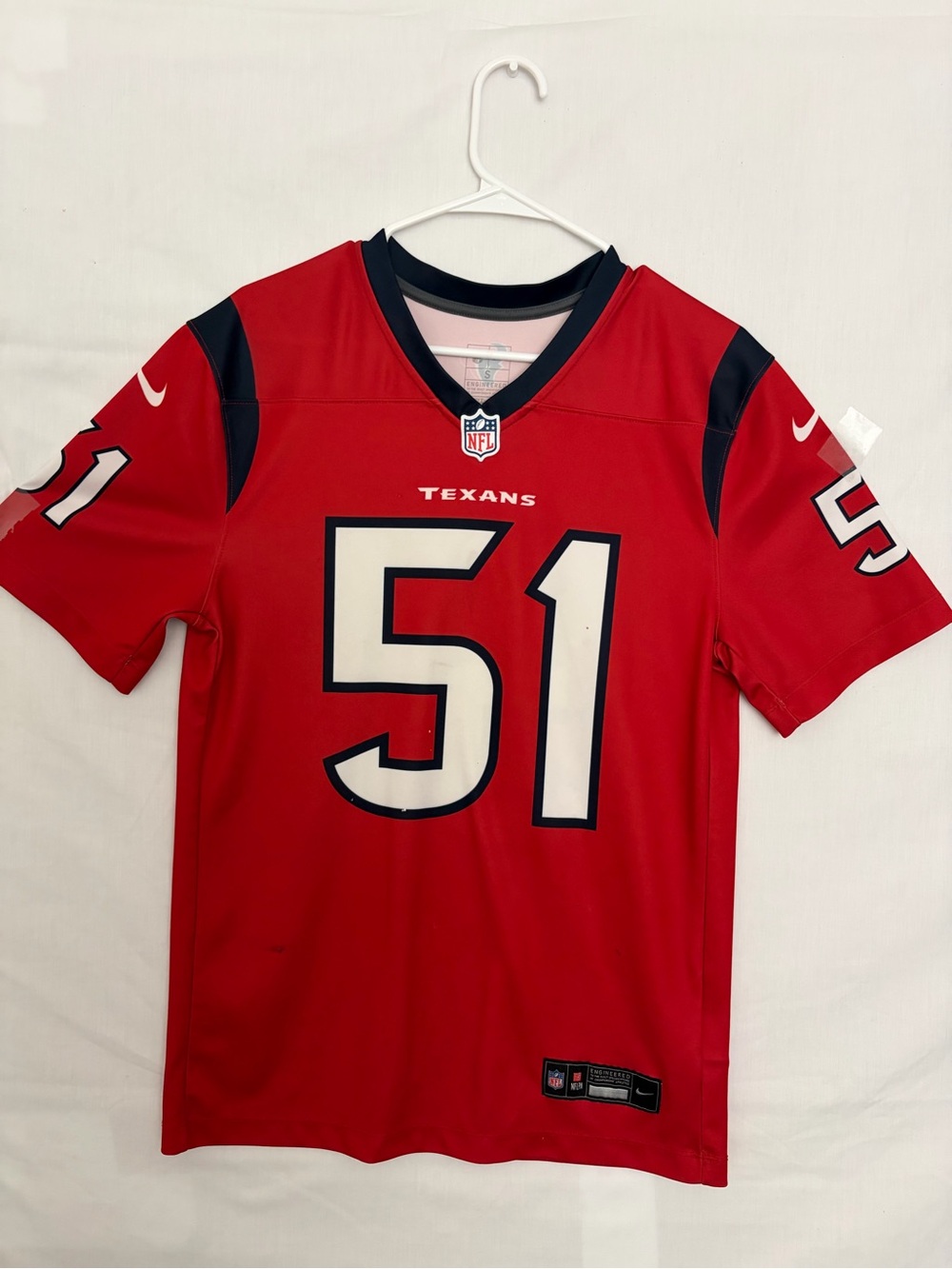 Nike Houston Texans Will Anderson Jr 51 NFL Jersey Red Dri-Fit Size S